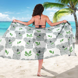 Hand Drawn Koala Leaves Pattern Sarong