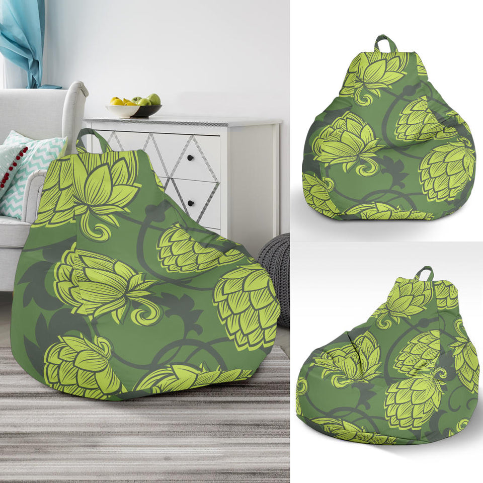 Hop Pattern Hop Cone Background Bean Bag Cover