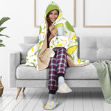 Durian Pattern Background Hooded Blanket