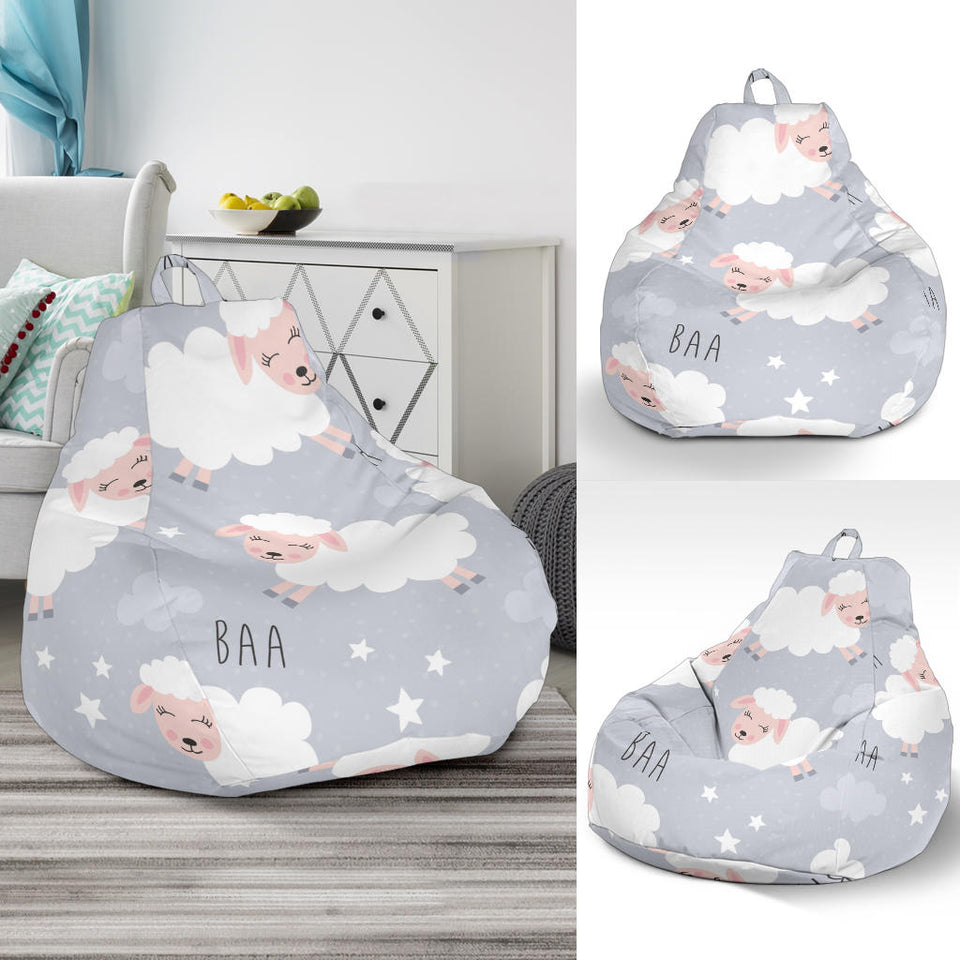 Sweet Dreams Sheep Pattern Bean Bag Cover
