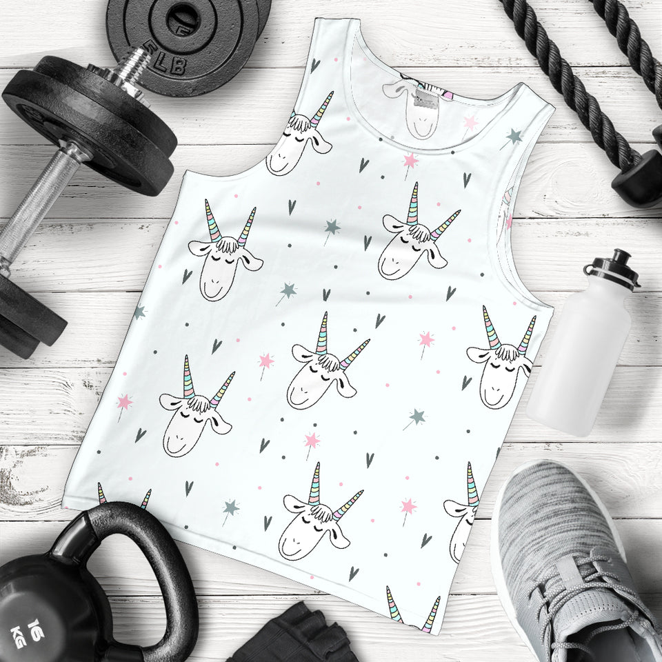 Cute goat design pattern Men Tank Top