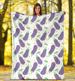 Eggplant Pattern Print Design 05 Premium Blanket