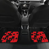 Casino Cards Suits Pattern Print Design 02 Front and Back Car Mats