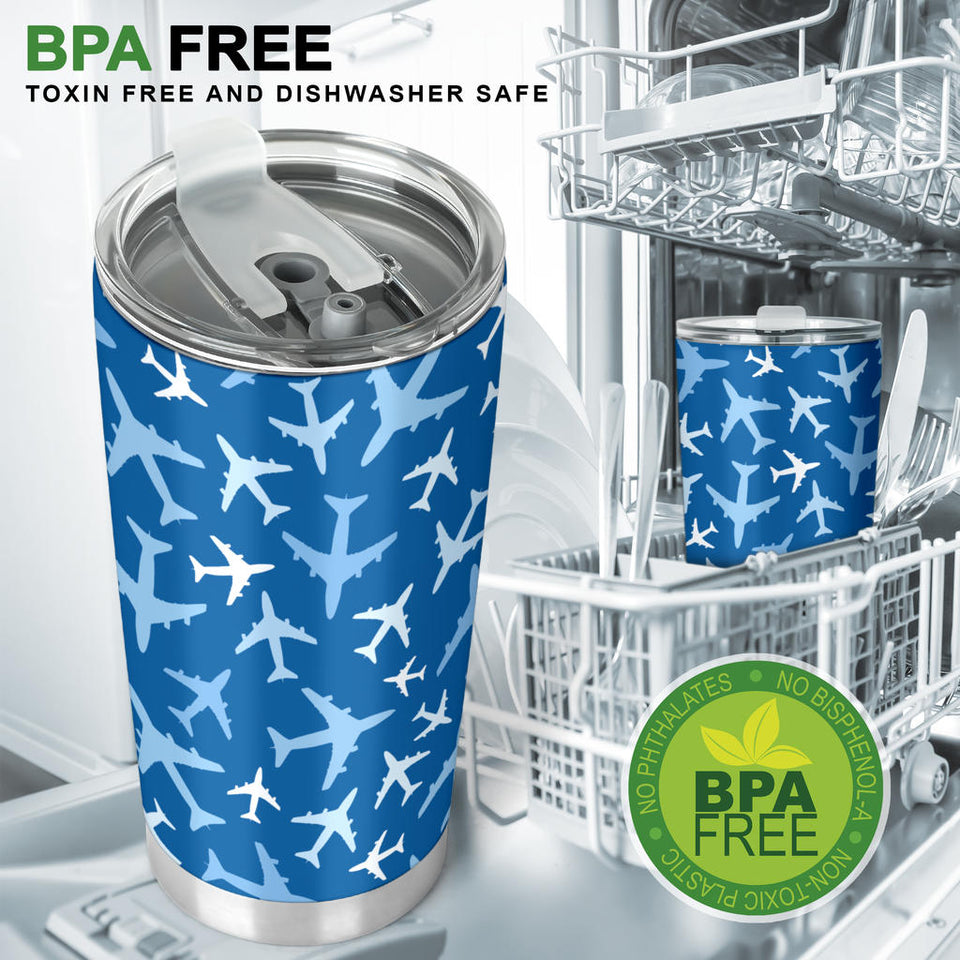 Airplane Pattern In The Sky Tumbler