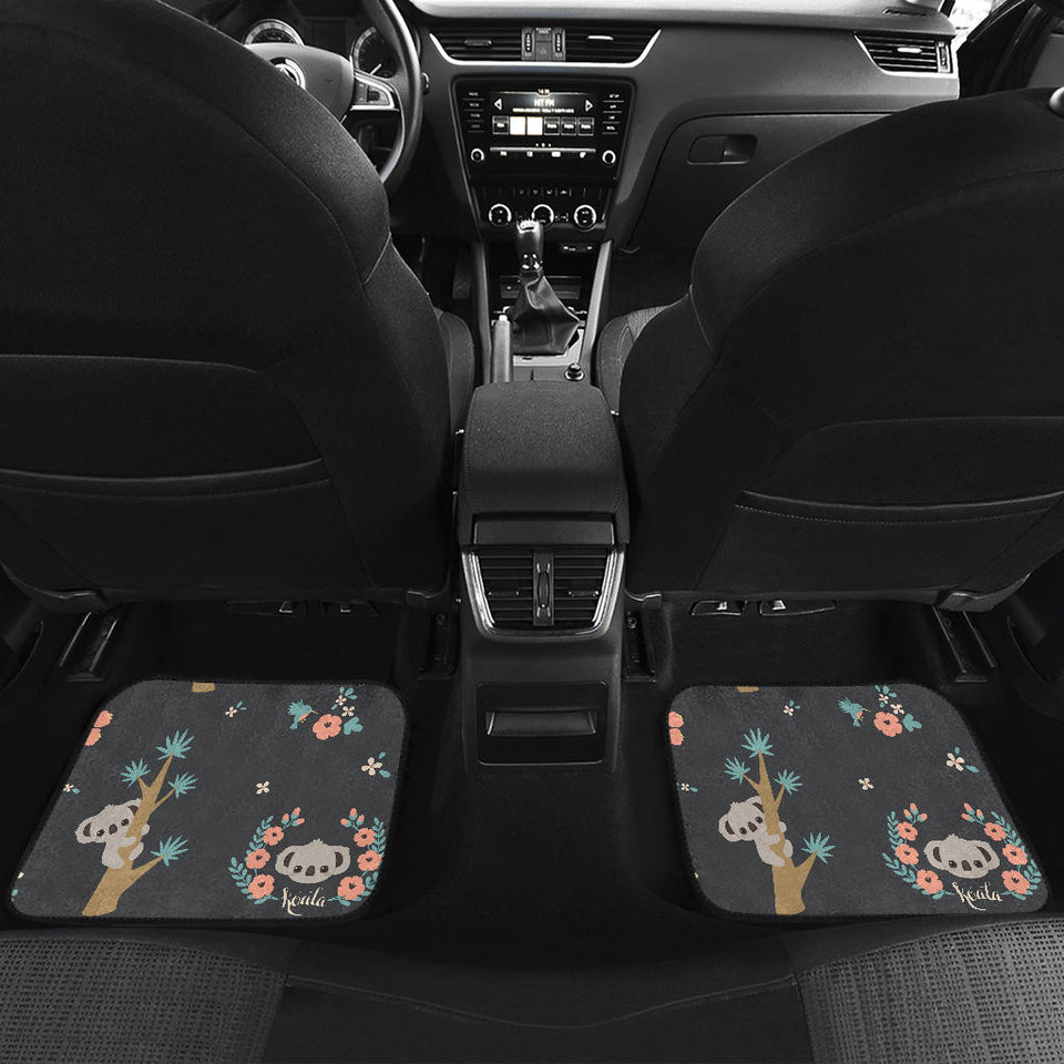 Cute Koala Pattern Front And Back Car Mats