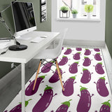 Eggplant Pattern Print Design 01 Area Rug