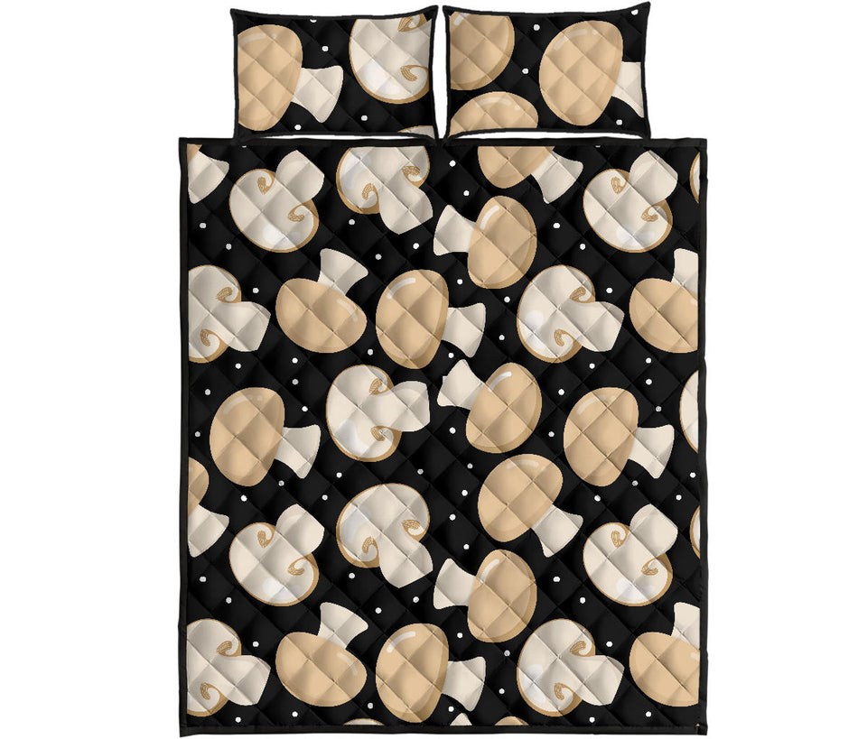 Champignon mushroom pattern Quilt Bed Set