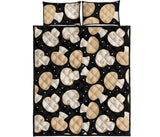 Champignon mushroom pattern Quilt Bed Set