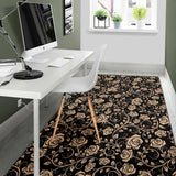 Rose Pattern Print Design 04 Area Rug