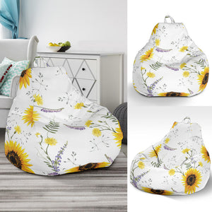 Beautiful Sunflowers Pattern Bean Bag Cover
