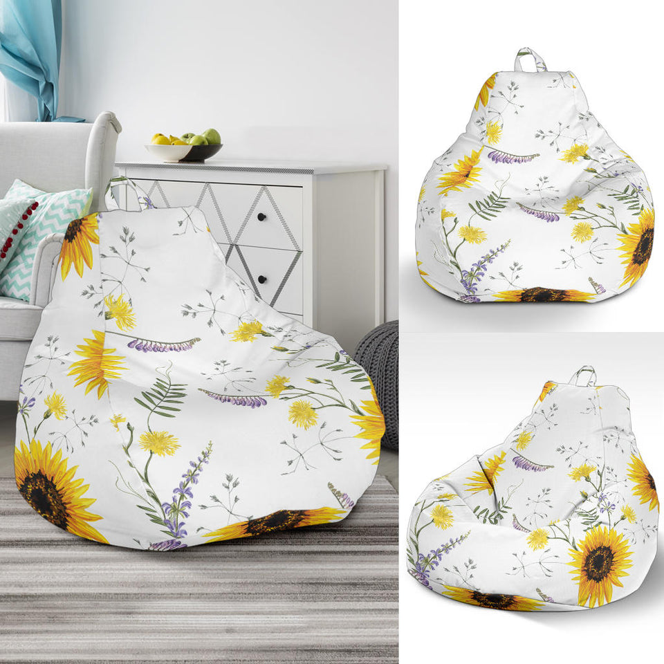 Beautiful Sunflowers Pattern Bean Bag Cover