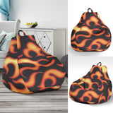 Fire Flame Dark Pattern Bean Bag Cover
