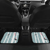Crows Christmas Hat Scarf Front And Back Car Mats