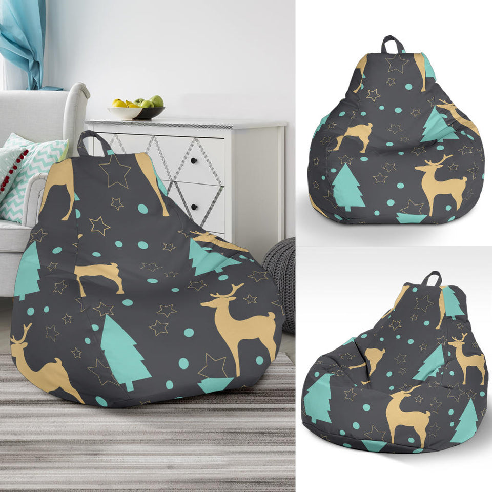Deers Star Tree Pattern Bean Bag Cover
