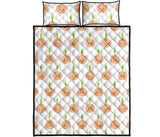 cute onions smiling faces Quilt Bed Set