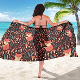 Fox Leaves Mushroom Pattern Sarong