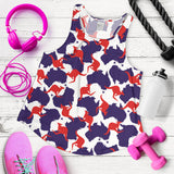 Kangaroo Australian pattern Women Racerback Tank Top