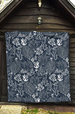 Coral Reef Pattern Print Design 05 Premium Quilt