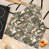 Monkey Tropical Leaves Background Adjustable Apron