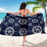 Nautical Steering Wheel Design Pattern Sarong