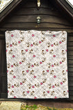 English Bulldog Pattern Print Design 01 Premium Quilt