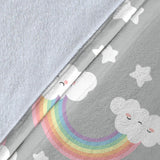 Cute Rainbow Clound Star Pattern Premium Blanket
