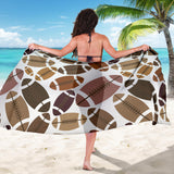 American Football Ball Pattern Sarong
