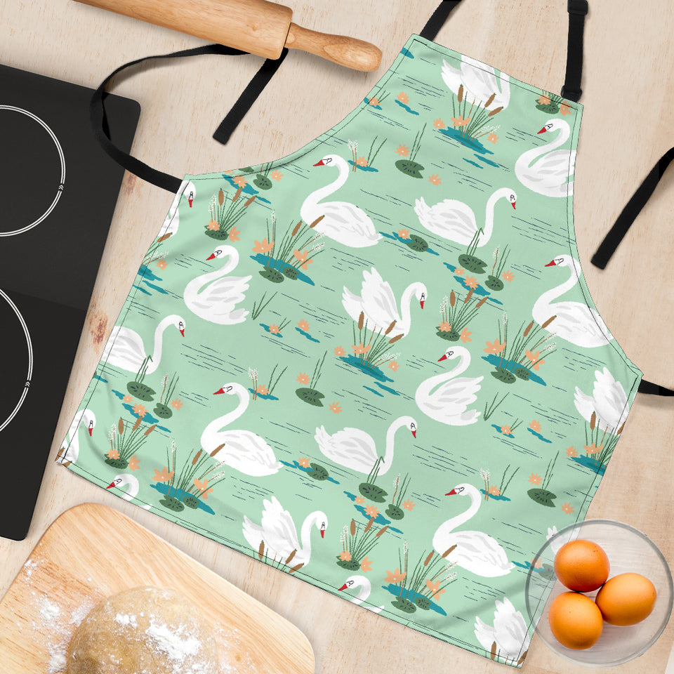 White Swan Lake Pattern Adjustable Apron