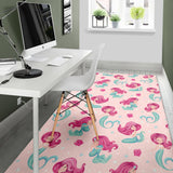 Cute Little Mermaid Pattern Area Rug