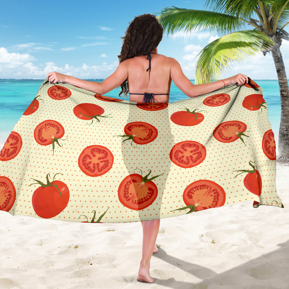 Tomato Dot Background Sarong