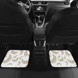 Cool Gold Moon Abstract Pattern Front And Back Car Mats