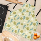 Seahorse Shell Starfish Pattern Background Adjustable Apron