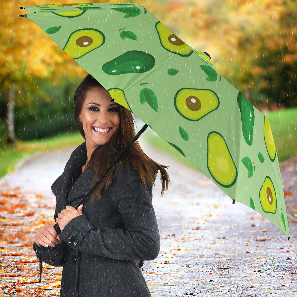 Avocado Pattern Green Background Umbrella