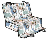 Lama Alpaca Cactus Hand Drawn Pattern Dog Car Seat Covers