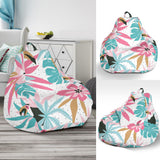 Toucan Tropical Flower Leave Pattern Bean Bag Cover
