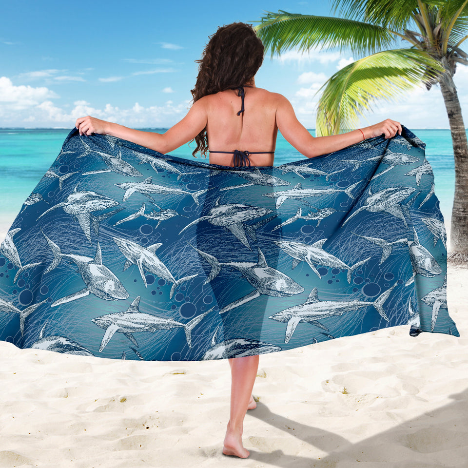 Shark Hand Drawn Sarong