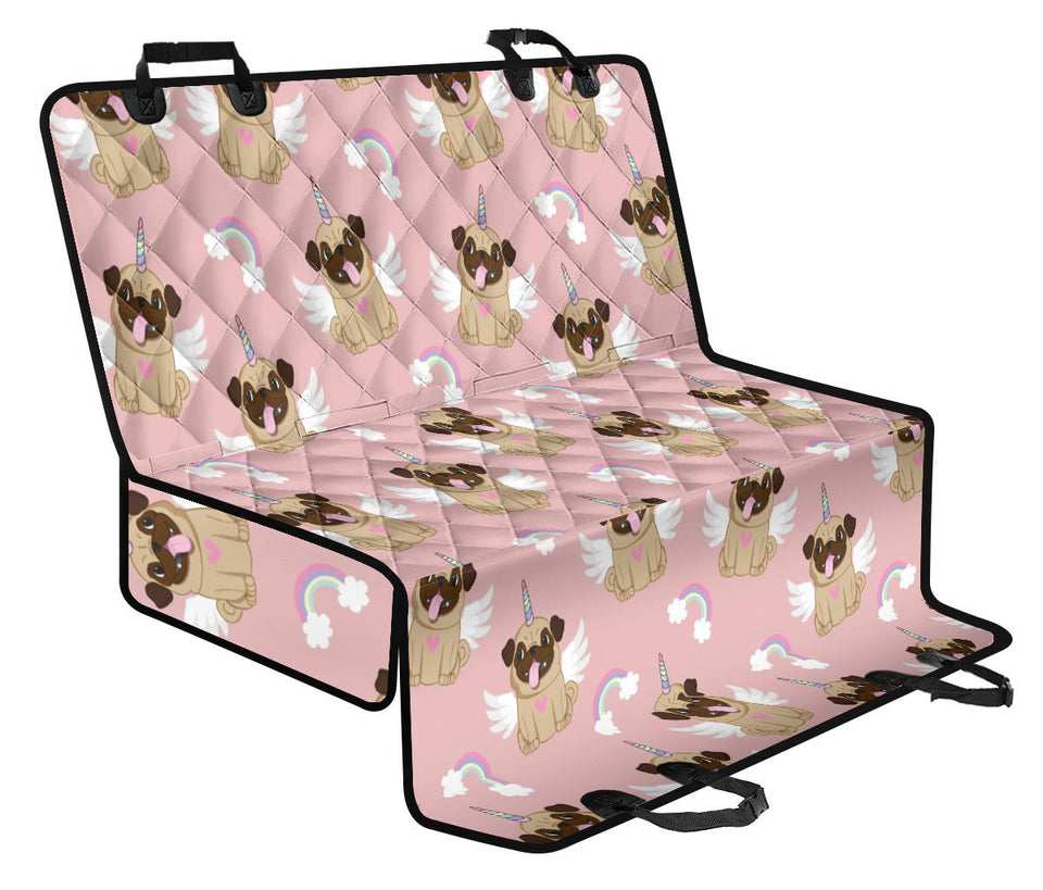 Cute Unicorn Pug Pattern Dog Car Seat Covers