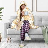 Hand Drawn Onion Pattern Hooded Blanket