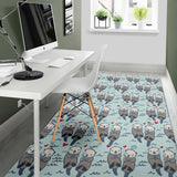 Lovely Sea Otter Pattern Area Rug