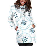 Nautical Steering Wheel Chain Women'S Hoodie Dress