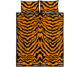 Bengal tigers skin print pattern Quilt Bed Set