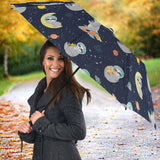 Cute Sloth Astronaut Star Planet Rocket Pattern Umbrella