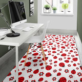 Ladybug Pattern Print Design 04 Area Rug