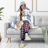 Seahorse Pattern Background Hooded Blanket
