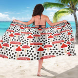 Red Mushroom Dot Pattern Sarong