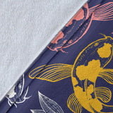 Koi Fish Carp Fish Pattern Premium Blanket