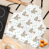 Cute Rhino Pattern Background Adjustable Apron