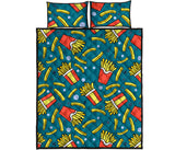 French fries red paper box pattern Quilt Bed Set