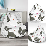 Boston Terrier Dog Hearts Vector Pattern Bean Bag Cover