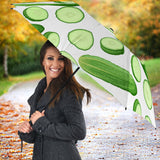 Cucumber Whole Slices Pattern Umbrella
